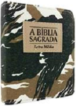 Bíblia popular acf - Capa luxo camuflada Zíper